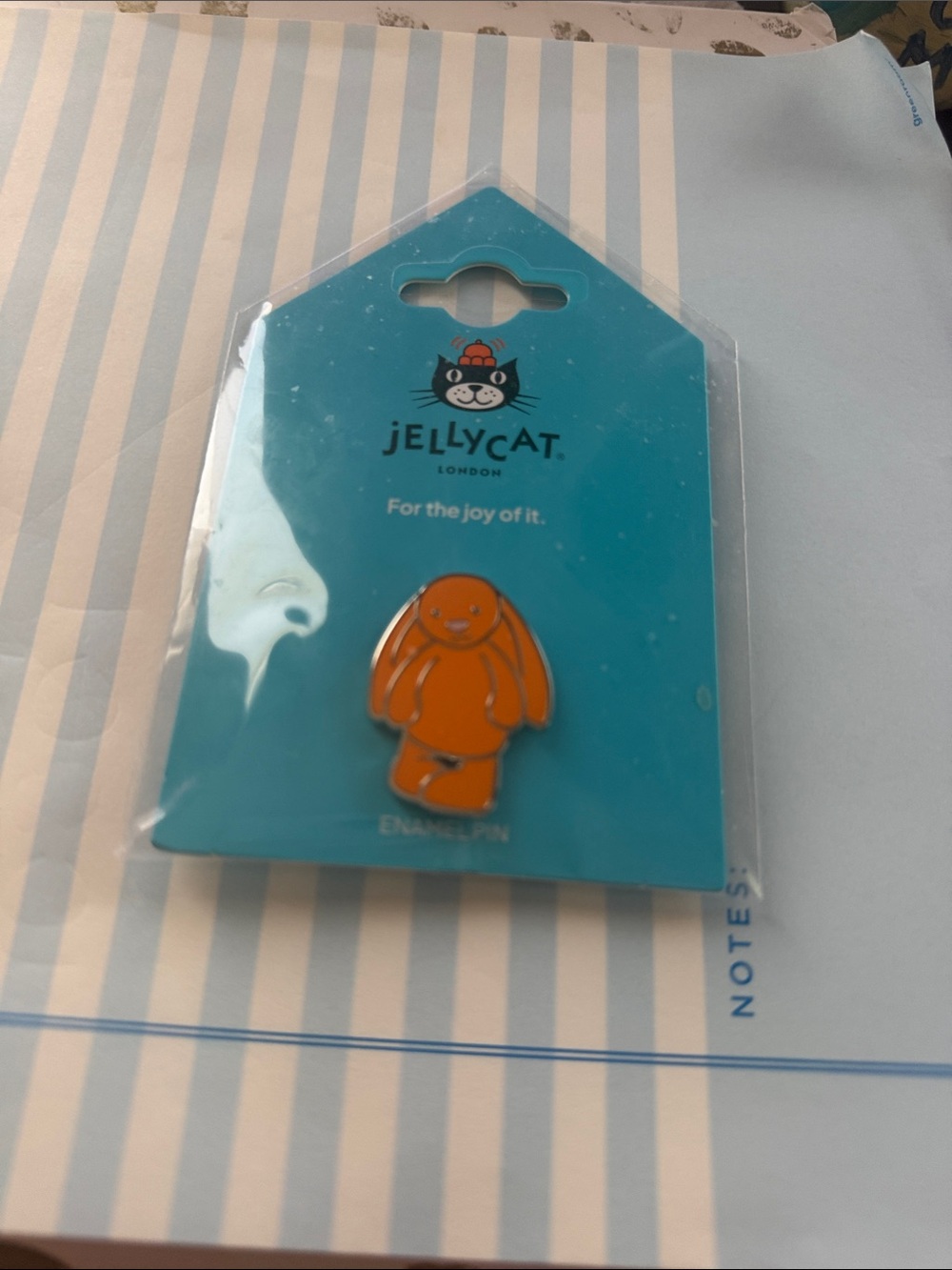Jellycat Orange Bunny Enamel Pin